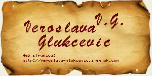 Veroslava Glukčević vizit kartica